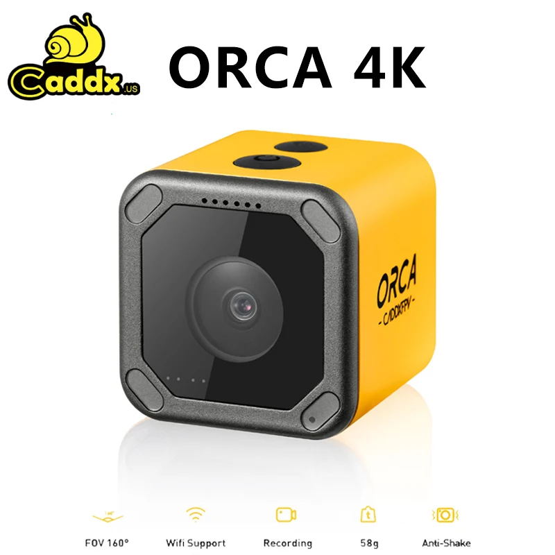 Caddx Косатка 4K HD Запись Мини FPV камера с углом обзора 160 градусов Wi-Fi Противоударная