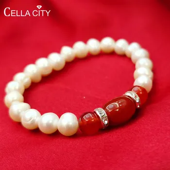 Cellacity Red agate Bracelet for Women Silver 925 Jewelry Gemstones Natural Freshwater Pearl Female Anniversary Gift Wholesale
Cellacity Red agate Bracelet for Women Silver 925 Jewelry Gemstones Natural Freshwater Pearl Female Anniversary Gift Wholesale