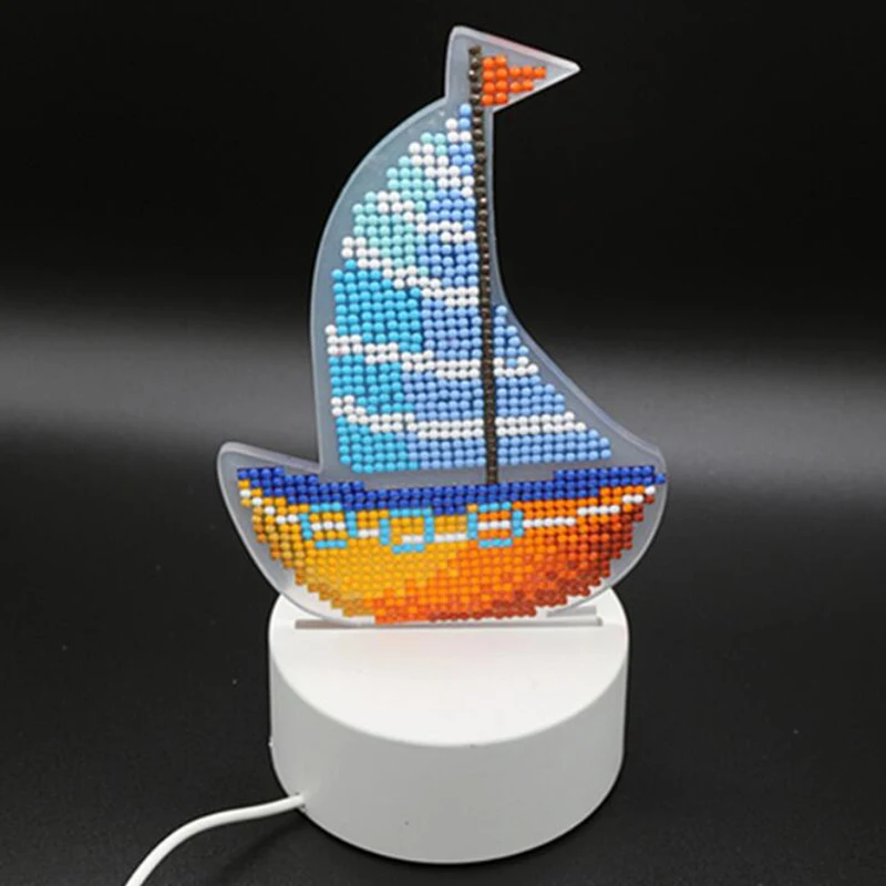 New lamp DIY LED Diamond Painting Night Light sailboat Cross Stitch Diamond Embroidery Special Shape Wedding Decoration
New lamp DIY LED Diamond Painting Night Light sailboat Cross Stitch Diamond Embroidery Special Shape Wedding Decoration
