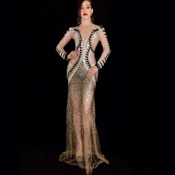 Sparkly Rhinestone Dress Singer Performance Nude see thought leotard Dresses Party Celebrate drag queen Costume Stage Show Wear
Sparkly Rhinestone Dress Singer Performance Nude see thought leotard Dresses Party Celebrate drag queen Costume Stage Show Wear