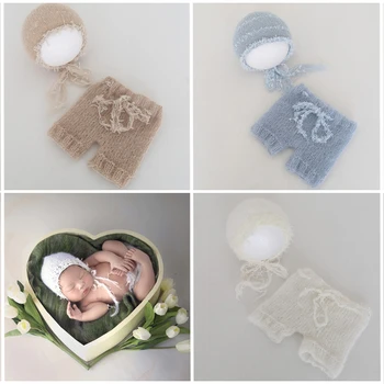 Knit Baby Clothes For Newborn Photography Props Handknitted Mohair Lace Bonnet and Romper Outfit Infant Soft Overall Photo Prop
Knit Baby Clothes For Newborn Photography Props Handknitted Mohair Lace Bonnet and Romper Outfit Infant Soft Overall Photo Prop