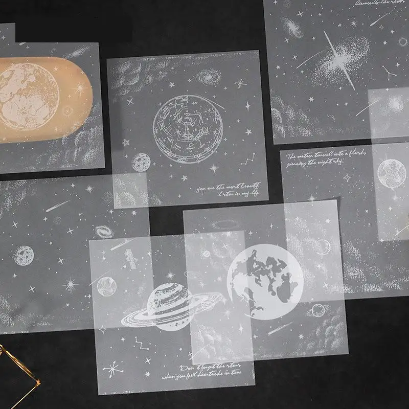 Creative Moon Planet Galaxy Bullet Journal Transparent Paper Memo Pad Sticky Note Memo Notepad School Office Supply Stationery
Creative Moon Planet Galaxy Bullet Journal Transparent Paper Memo Pad Sticky Note Memo Notepad School Office Supply Stationery