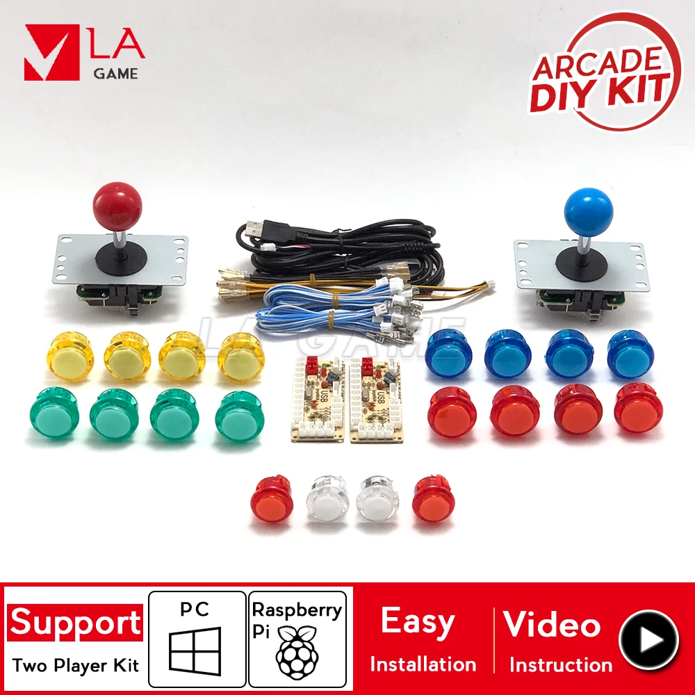 2 player diy arcade USB Encoder to PC Rasberry Pi arcade cabinet diy kit 30mm sanwa buttons OBSF-30 OBSC-30 OBSN-30
2 player diy arcade USB Encoder to PC Rasberry Pi arcade cabinet diy kit 30mm sanwa buttons OBSF-30 OBSC-30 OBSN-30