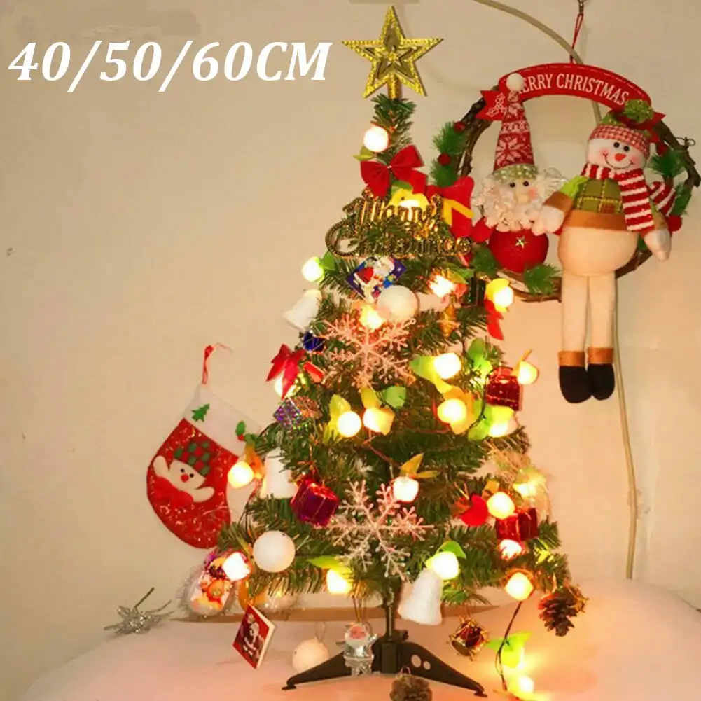 30/45/60cm mini christmas tree holiday party birthday table desk