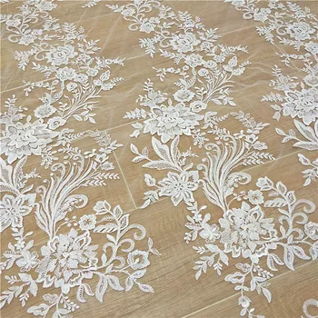 Fashionable french lace fabric with sequins lace fabric 130cm width dress lace ivory lace sell by yard
Fashionable french lace fabric with sequins lace fabric 130cm width dress lace ivory lace sell by yard