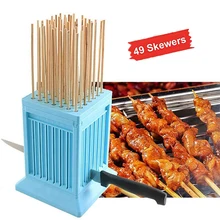BBQ Meat String Machine 49 Holes barbecue skewer tools tofu Skewer Kebab Maker Box Machine Grill Barbecue Kitchen Accessories BBQ Meat String Machine 49 Holes barbecue skewer tools tofu Skewer Kebab Maker Box Machine Grill Barbecue Kitchen Accessories