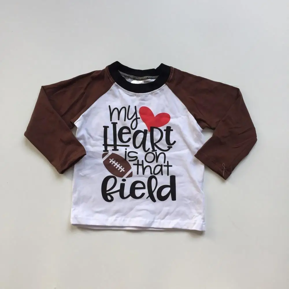 new arrival children boys clothes boys ball game raglans "my heart is on that field" shirts baseball season top shirts
new arrival children boys clothes boys ball game raglans "my heart is on that field" shirts baseball season top shirts