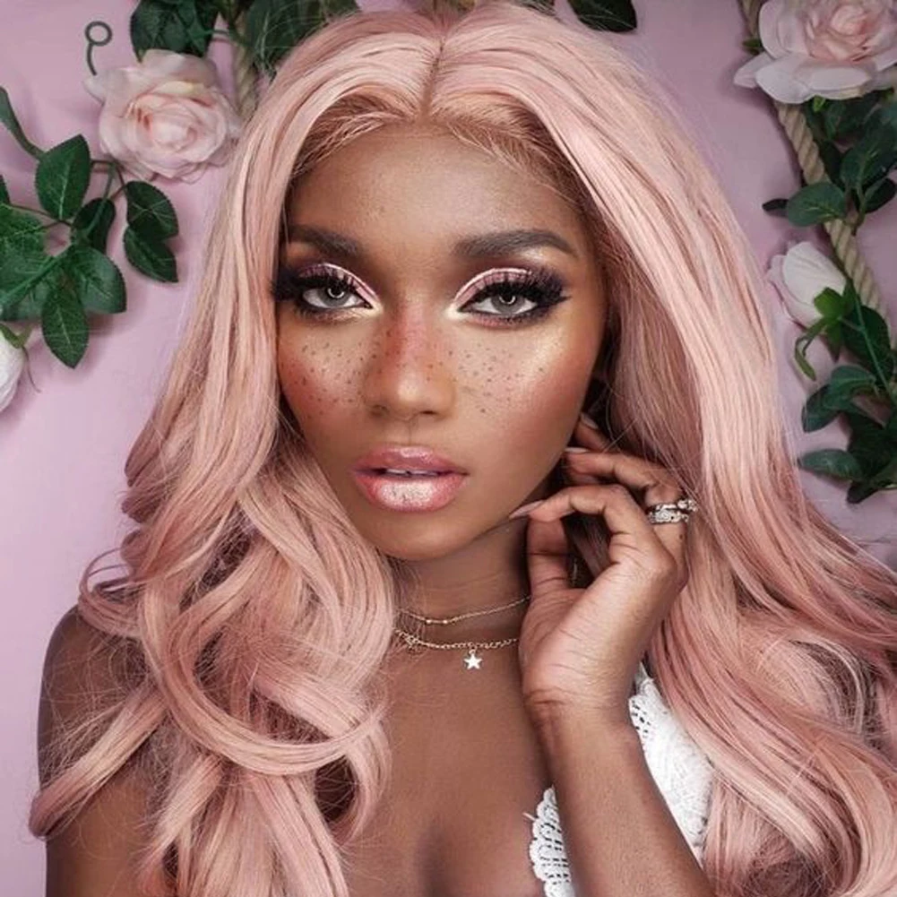 DLME Long Pink Body Wave Synthetic Wig with Natural Hairline Cosplay Lolita Wig Heat Resistant Daily Party Wig For Black Women
DLME Long Pink Body Wave Synthetic Wig with Natural Hairline Cosplay Lolita Wig Heat Resistant Daily Party Wig For Black Women