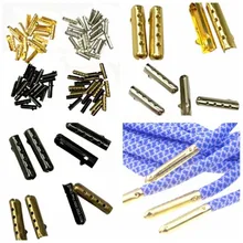 100 PCS/Set Shoelace Head Aglets DIY Shoelaces Repair Shoe Lace Tips Replacement End Shoes Rope Head Rope Cip Tail Clamp Bullet