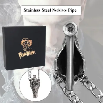HONEYPUFF Wild Wolf Necklace Tobacco Pipe 340MM Stainless Steel Smoking Pipes Herb Metal Jewelry Necklace With Gift Box
HONEYPUFF Wild Wolf Necklace Tobacco Pipe 340MM Stainless Steel Smoking Pipes Herb Metal Jewelry Necklace With Gift Box