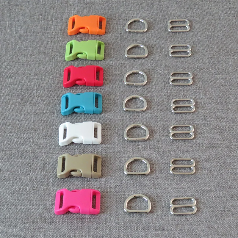 20Sets/Lot Wholesale Metal D Ring Tri Glides Straps Clasp Plastic Buckles Belt Loop For Pet Dog Collar Harness Sewing Accessory
20Sets/Lot Wholesale Metal D Ring Tri Glides Straps Clasp Plastic Buckles Belt Loop For Pet Dog Collar Harness Sewing Accessory