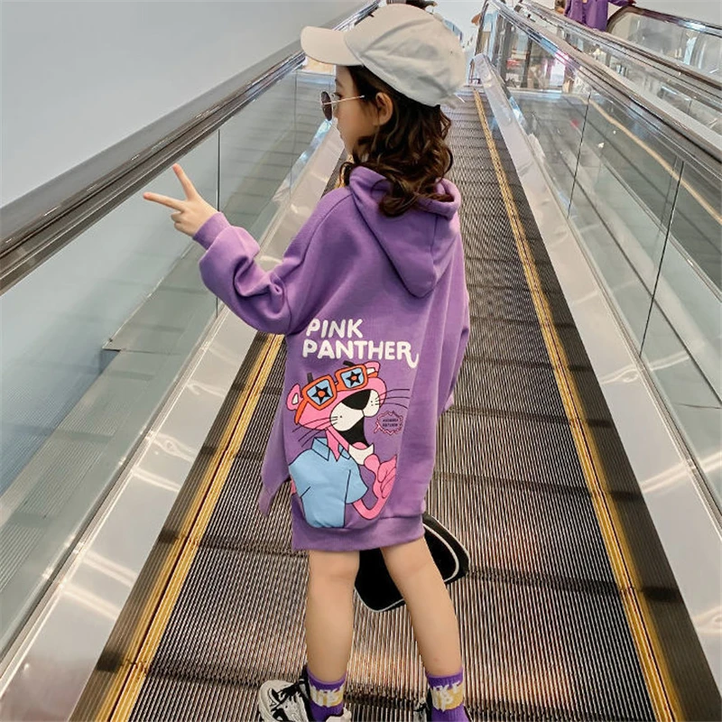 

Cartoons Spring Autumn Tops Hoodies Girls Sweatshirts Jacket Coat Kids Overcoat Outwear Teenager Wedding Party Dress High Qualit