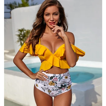 Sexy High Waist Bikini 2020 Swimwear Women Swimsuit Push Up Ruffle Bathing Suit Beach Wear Plus Size Swimming Suit Female Summer
Sexy High Waist Bikini 2020 Swimwear Women Swimsuit Push Up Ruffle Bathing Suit Beach Wear Plus Size Swimming Suit Female Summer