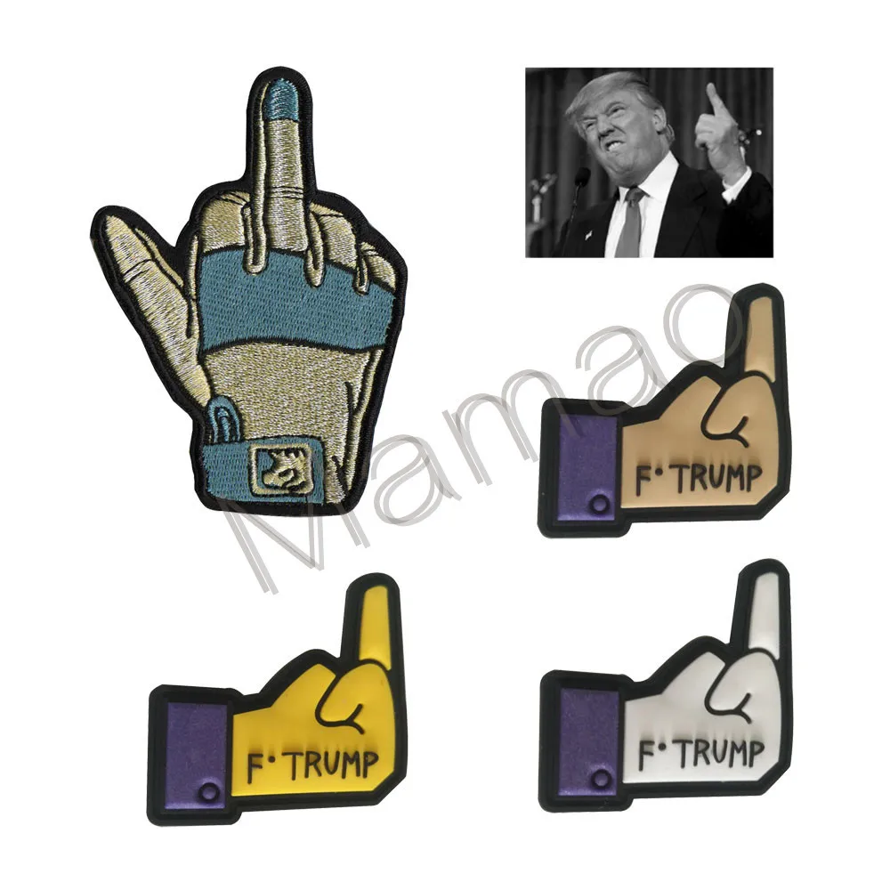 TRUMP Funny Motorcycles Outlaw MC Biker Punk Rock PVC Trump MIDDLE FINGER Patch Applique Sign Badge
TRUMP Funny Motorcycles Outlaw MC Biker Punk Rock PVC Trump MIDDLE FINGER Patch Applique Sign Badge