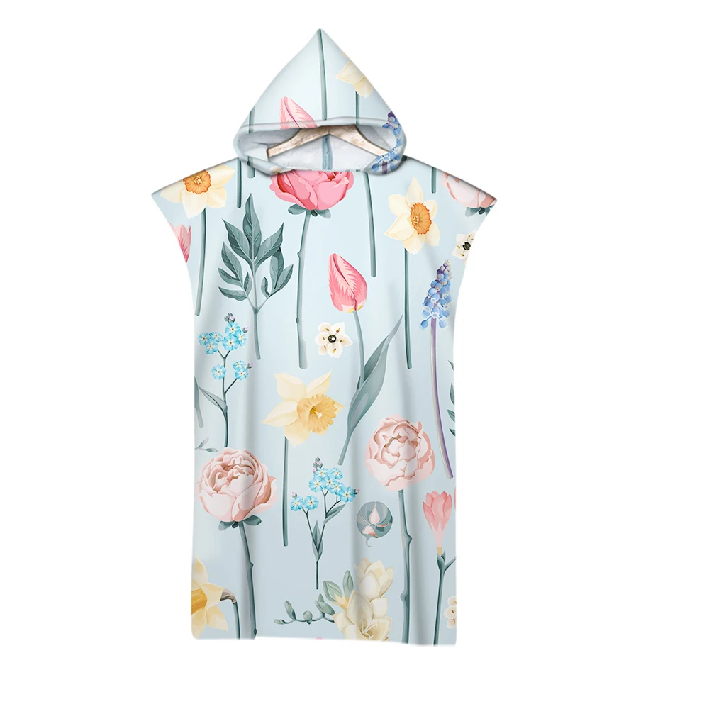 Floral Printed Microfiber Beach Poncho Towel Swimming Surf Change Wetsuit Quick Drying Hooded Bath Towels Absorbent Bathrobe
Floral Printed Microfiber Beach Poncho Towel Swimming Surf Change Wetsuit Quick Drying Hooded Bath Towels Absorbent Bathrobe