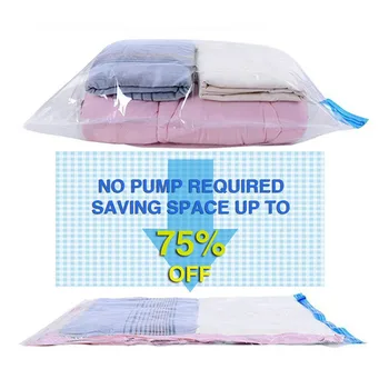 New 6 Pcs/set Hand Rolling Compression Vacuum Bag Border Foldable Compressed Home Clothes Plastic Storage Bag Space Saving Seal
New 6 Pcs/set Hand Rolling Compression Vacuum Bag Border Foldable Compressed Home Clothes Plastic Storage Bag Space Saving Seal