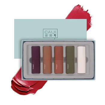 5pc Waterproof Smudge-proof Non-stick Cup Easy To Color Long Lasting Velvet Lipstick Kit Matte Lipstick Set
5pc Waterproof Smudge-proof Non-stick Cup Easy To Color Long Lasting Velvet Lipstick Kit Matte Lipstick Set