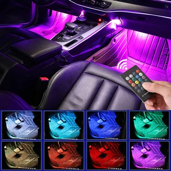 LED Car Foot Light Ambient Lamp With USB Wireless Remote Music Control Multiple Modes Automotive Interior Decorative Lights
LED Car Foot Light Ambient Lamp With USB Wireless Remote Music Control Multiple Modes Automotive Interior Decorative Lights