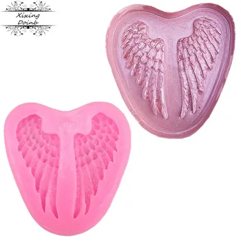 

Xixing 1Pcs Baby Angel Wings Silicone Mold Fondant Cake Decorating Tools Sugarcraft Chocolate Candy Clay Mould Cupcake Mold