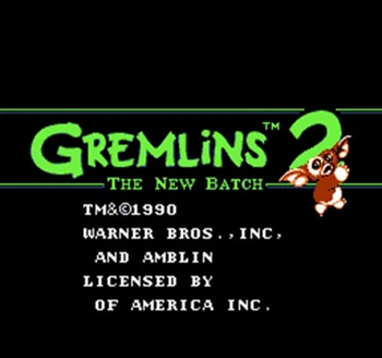 GREMLINS 2 60 Pins English Version Game Cartridge for 8 Bit 60pin Game Console
GREMLINS 2 60 Pins English Version Game Cartridge for 8 Bit 60pin Game Console