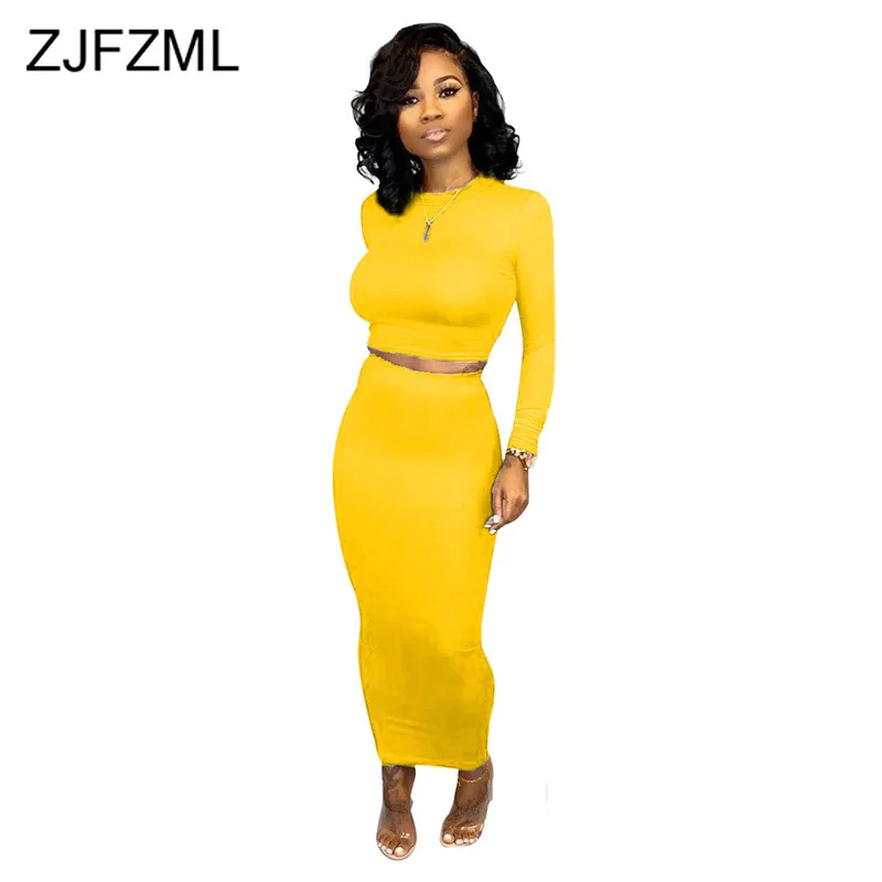 Neon Yellow Sexy 2 Piece Matching Sets Women's Suit O Neck Full Sleeve Crop Top And High Waist Bandage Maxi Skirt Autumn Outfits
Neon Yellow Sexy 2 Piece Matching Sets Women's Suit O Neck Full Sleeve Crop Top And High Waist Bandage Maxi Skirt Autumn Outfits