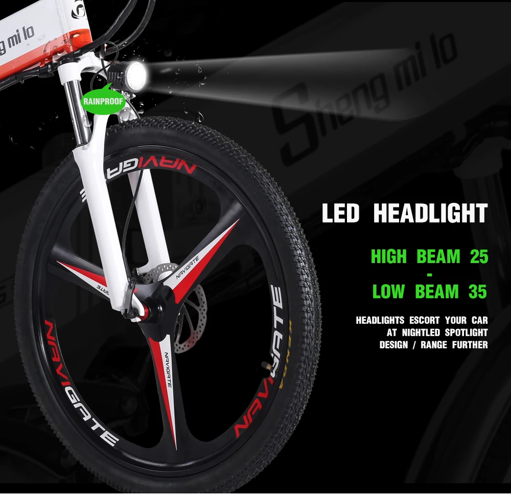 Excellent New Electric Bike 21 Speed 10AH 48V 350W 110KM Built-in Lithium battery E bike electric 26" Off road Electric bicycle Folding 17