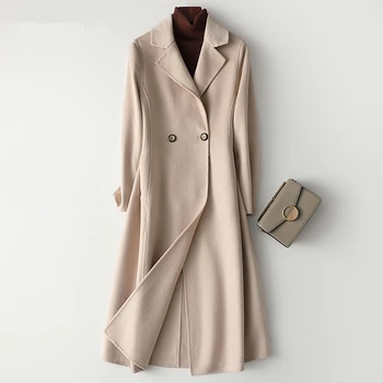 Autumn Double-faced Wool Coat Double Breasted Slim Overcoat Women Winter Red Wool Jacket Korean Fashion Long Wool Coat Ladies
Autumn Double-faced Wool Coat Double Breasted Slim Overcoat Women Winter Red Wool Jacket Korean Fashion Long Wool Coat Ladies