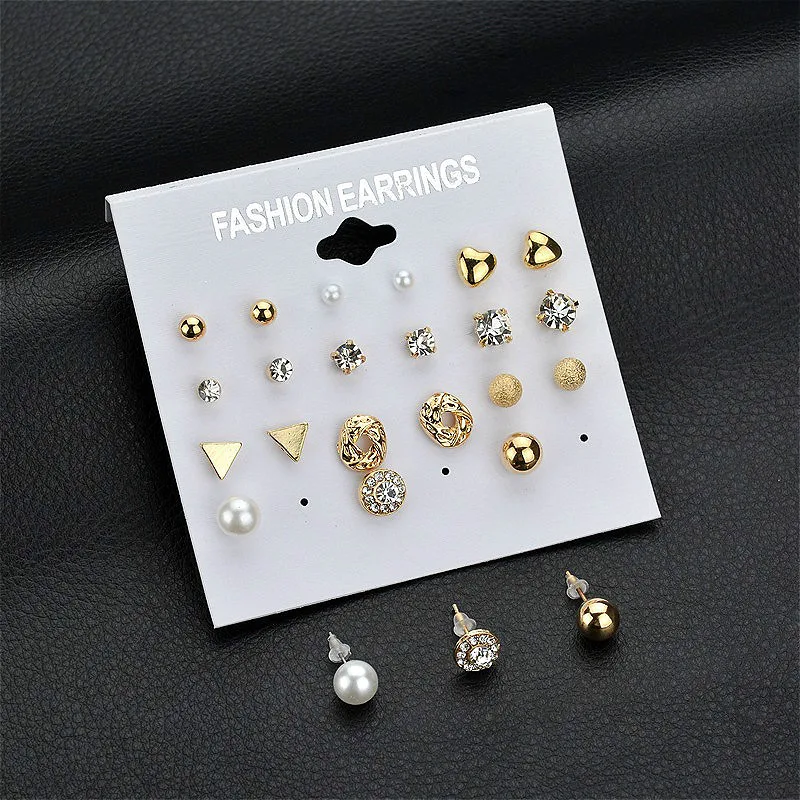 Hot Sale 12 Pair/set Women Square Crystal Heart Clip Earrings for Women Piercing Simulated Pearl Flower Earrings
Hot Sale 12 Pair/set Women Square Crystal Heart Clip Earrings for Women Piercing Simulated Pearl Flower Earrings