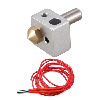 1Pcs MK10 Hotend Kit for 3D Printer M7 Nozzle and Throat & 1Pcs 12V 40W 1/4-Inch (6.35Mm) Ceramic Cartridge Heater