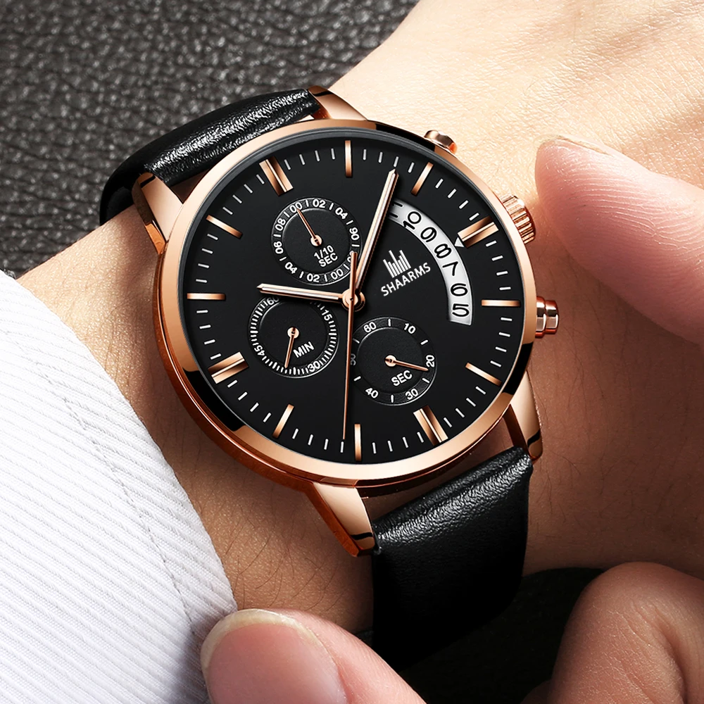 2019 Military Sport Watch Leather Band Stianless Steel Quartz Wristwatch Male Date Watches Black Clock Relogio Masculino
2019 Military Sport Watch Leather Band Stianless Steel Quartz Wristwatch Male Date Watches Black Clock Relogio Masculino