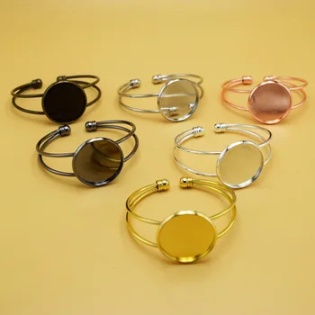 Inner Size 25mm Silver Gold Color Plated Bracelets Bangles Base DIY Blanks Finding Bezel Setting Cabochon Cameo Jewelry Marking
Inner Size 25mm Silver Gold Color Plated Bracelets Bangles Base DIY Blanks Finding Bezel Setting Cabochon Cameo Jewelry Marking