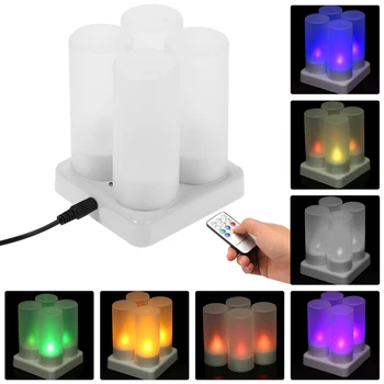 LED Candle Color Changing Flickering Flameless Tealight LED Candles Light Bulb with Remote Control USB Rechargeable LED Candles
LED Candle Color Changing Flickering Flameless Tealight LED Candles Light Bulb with Remote Control USB Rechargeable LED Candles