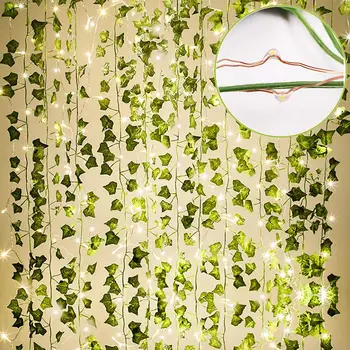 DIY String Lights Green Leaf Garland Vine Fairy Lighting 2M 20led Artificial Plant Leaves Lamp Hanging Christmas Wedding Decor
DIY String Lights Green Leaf Garland Vine Fairy Lighting 2M 20led Artificial Plant Leaves Lamp Hanging Christmas Wedding Decor