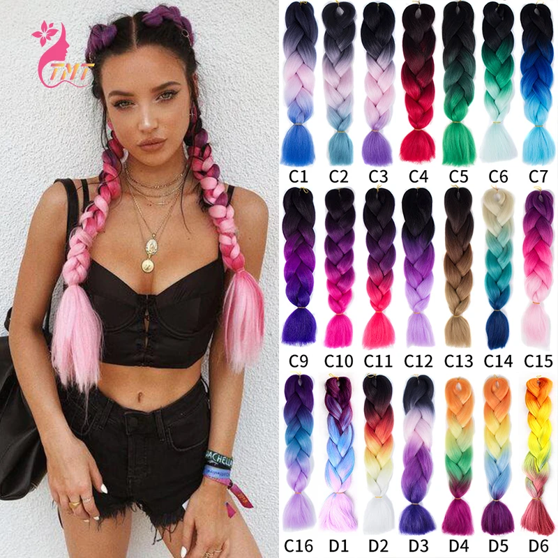 24inch Ombre Hair Bundles Synthetic Jumbo Braiding Hair Kanekalon Crochet Purple Rainbow Fake Hair Extensions 
24inch Ombre Hair Bundles Synthetic Jumbo Braiding Hair Kanekalon Crochet Purple Rainbow Fake Hair Extensions