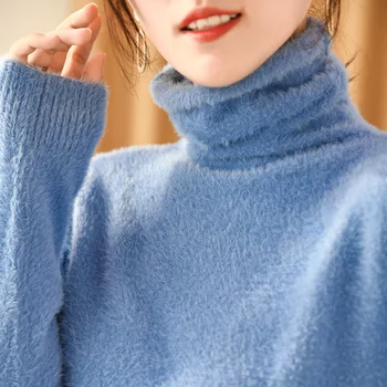 Big size Women's Winter Sweaters High Quality Turtleneck Long Sleeve Knitted Pullovers Mink Cashmere Woman's Sweaters S-XXXL
Big size Women's Winter Sweaters High Quality Turtleneck Long Sleeve Knitted Pullovers Mink Cashmere Woman's Sweaters S-XXXL