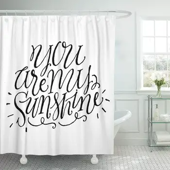 You are My Sunshine Inspirational and Motivational Quotes Hand Script Lettering and Design for Your Bags Shower Curtain
You are My Sunshine Inspirational and Motivational Quotes Hand Script Lettering and Design for Your Bags Shower Curtain