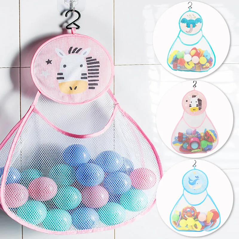 

New Cute animal Bath Toys Kids Baby Tidy Storage Suction Bathroom Bathtub Doll Hanging Bag Basket Mesh Storage Bag Water Toys