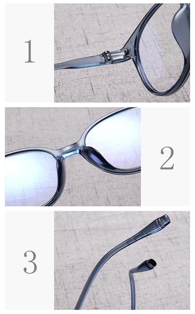 Damskie okrągłe okulary dla krótkowzrocznych Oprawki żywica dla wady -0.5 -1.0 -1.5 -2.0 -2.5 -3.0 do -6.0 -7.0 -8.0 17 Hfd9d98b2206147bb95b2642f1b4e50b7u