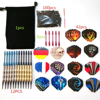 12Pcs 17g Professional Safe Dart Set Soft Plastic Tip Aluminum Shaft Training Dart with Extra 30Pcs Flight 100Pcs Tip 6Pcs Shaft
12Pcs 17g Professional Safe Dart Set Soft Plastic Tip Aluminum Shaft Training Dart with Extra 30Pcs Flight 100Pcs Tip 6Pcs Shaft