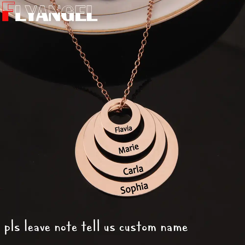 necklace jewelry layered engraved names memorial for friend