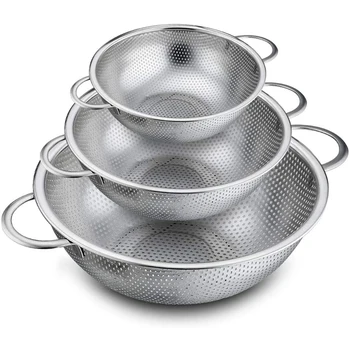 Colander Set of 3, Stainless Steel Colander Strainers for Draining Rinsing Washing, perfect for Pasta Vegetables Fruits
Colander Set of 3, Stainless Steel Colander Strainers for Draining Rinsing Washing, perfect for Pasta Vegetables Fruits