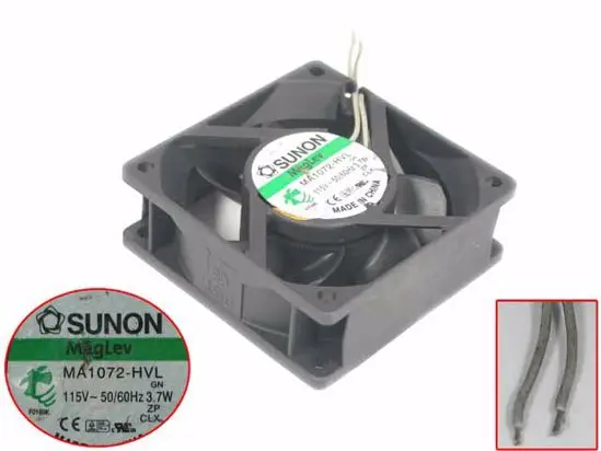 SUNON MA1072-HVL AC 115V 3,7 W 70x70x25mm 2-проводной Вентилятор охлаждения сервера
SUNON MA1072-HVL AC 115V 3,7 W 70x70x25mm 2-проводной Вентилятор охлаждения сервера