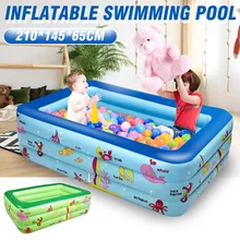 210cm Rectangular Inflatable Swimming Pool Bathing Tub Animal Pattern Paddling Pool Outdoor Summer PVC Swimming Pool For Kids 210cm Rectangular Inflatable Swimming Pool Bathing Tub Animal Pattern Paddling Pool Outdoor Summer PVC Swimming Pool For Kids