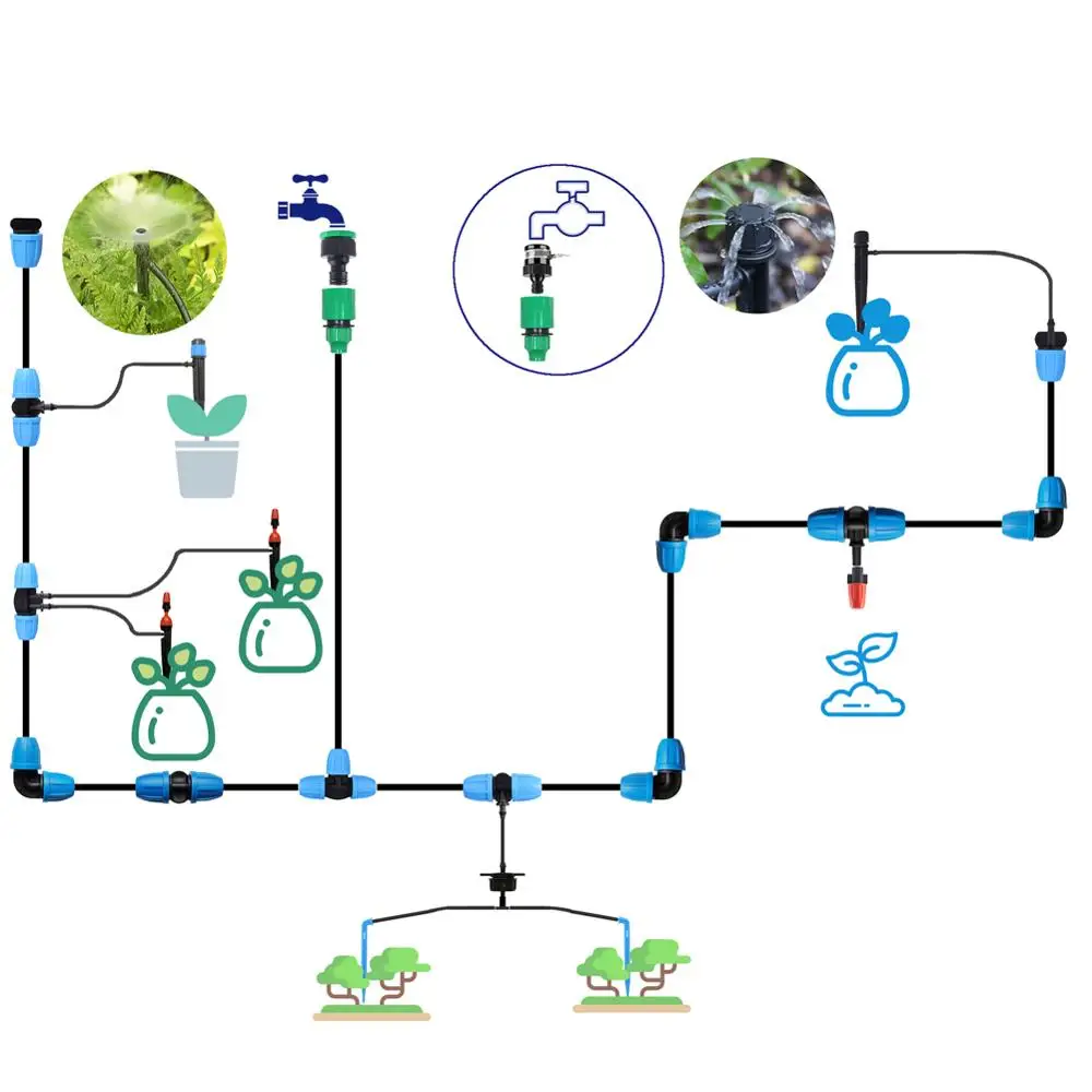 20m 3/8" Hose Irrigation Kit,Patio Plant Watering Kit Garden Mist Cooling Irrigation System Automatic Micro Flow Drip Watering
20m 3/8" Hose Irrigation Kit,Patio Plant Watering Kit Garden Mist Cooling Irrigation System Automatic Micro Flow Drip Watering