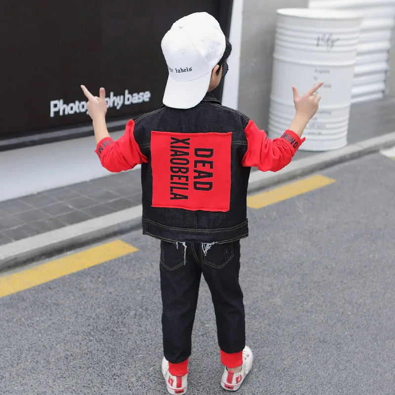 Childrenswear 2019 Autumn BOY'S Mixed Colors Lettered Denim Suit Big Boy Spring Clothing Cardigan Long Sleeve Cowboy Two-Piece S
Childrenswear 2019 Autumn BOY'S Mixed Colors Lettered Denim Suit Big Boy Spring Clothing Cardigan Long Sleeve Cowboy Two-Piece S