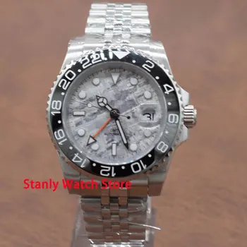 Luxury Bliger 40mm Gray Sterile Dial Black Ceramic Bezel Luminous Sapphire GMT Function Automatic Movement Men's Watches
Luxury Bliger 40mm Gray Sterile Dial Black Ceramic Bezel Luminous Sapphire GMT Function Automatic Movement Men's Watches