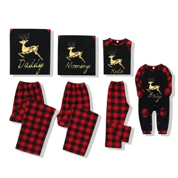 Christmas Family Matching Clothes Christmas Family Pajamas New Year Pajamas Sets Cotton Shirt+Plaid Pants Parent-child Sleepwear
Christmas Family Matching Clothes Christmas Family Pajamas New Year Pajamas Sets Cotton Shirt+Plaid Pants Parent-child Sleepwear