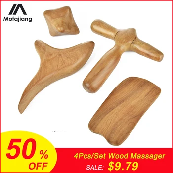 4Pcs/Set Wood Massager Reflexology Acupuncture Therapy for Body Pressure Point Massage Meridians Scrap Lymphatic Drainage
4Pcs/Set Wood Massager Reflexology Acupuncture Therapy for Body Pressure Point Massage Meridians Scrap Lymphatic Drainage