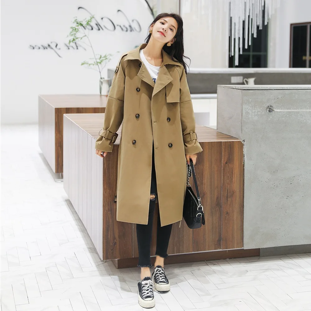 INS Fashionable Coat Women's 2019 Autumn New Style Korean-style Retro CHIC-Style Double Breasted Waist Hugging Mid-length Trench
INS Fashionable Coat Women's 2019 Autumn New Style Korean-style Retro CHIC-Style Double Breasted Waist Hugging Mid-length Trench
