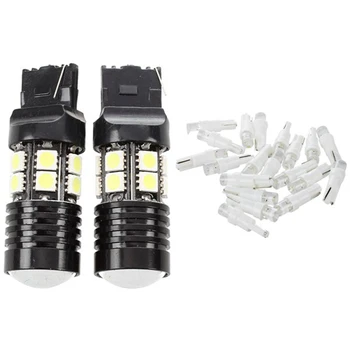 2 x White T20 7443 7440 13 SMD 5050 LED Backup Light & 20Pcs T5 Wedge Concave LED Indicator Light Meter Light Bulb White
2 x White T20 7443 7440 13 SMD 5050 LED Backup Light & 20Pcs T5 Wedge Concave LED Indicator Light Meter Light Bulb White